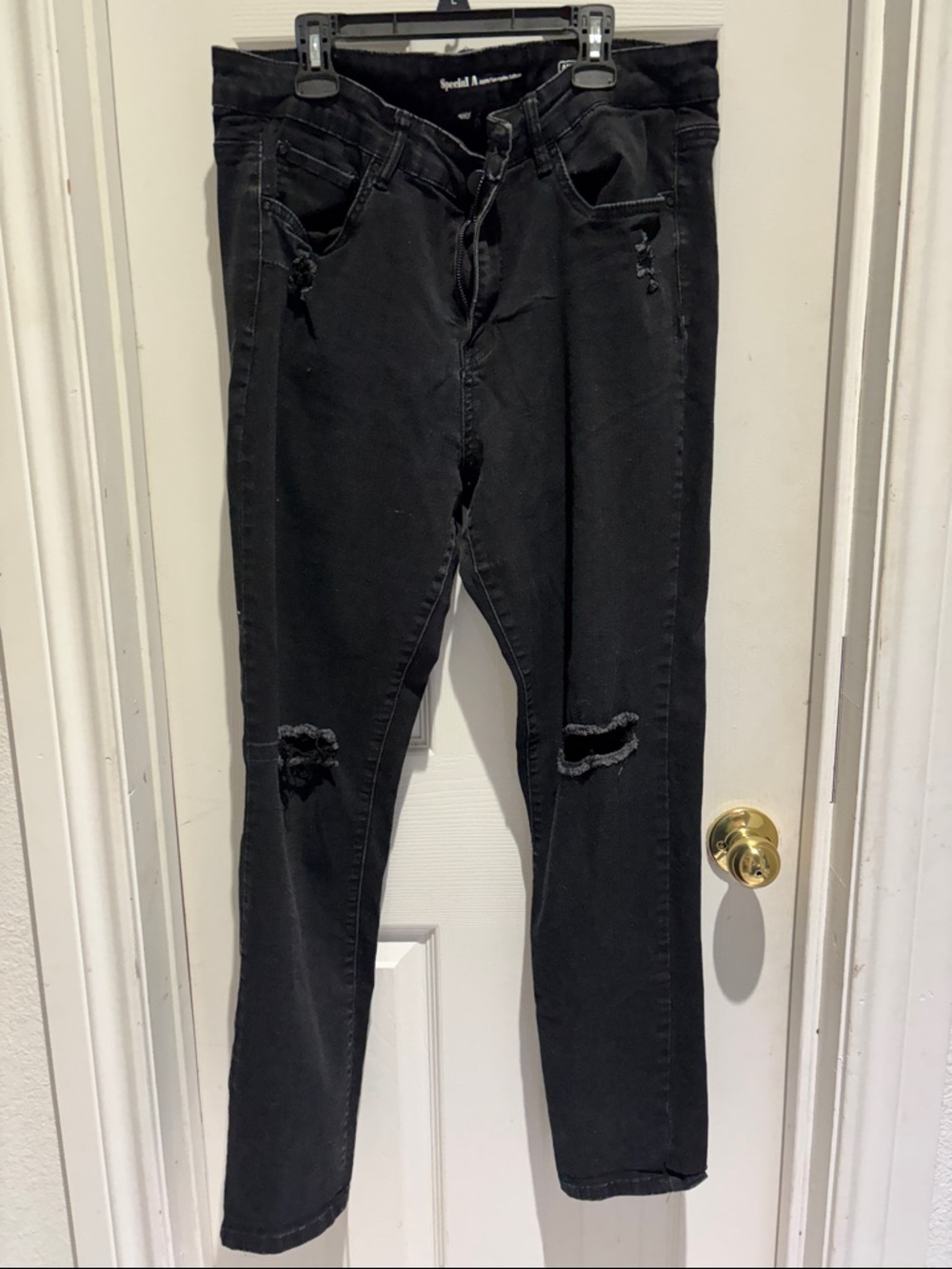 Special A Denim Black Distressed Women's Jeans